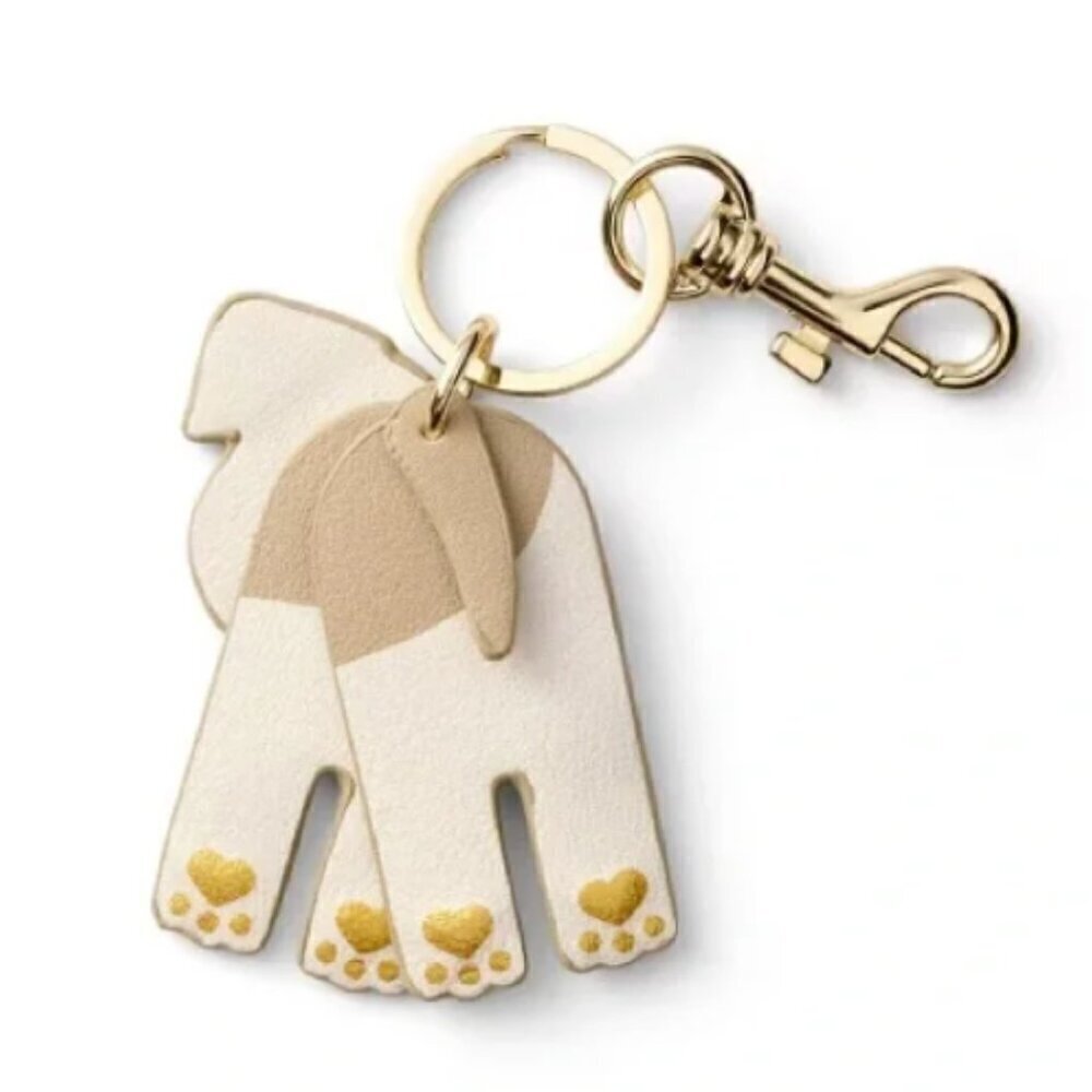 The Cuddle Collab Cream‎ Dog Keychain | NWT  🤍 - Picture 2 of 3